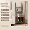 Ladder Shelf 4-Tier with Cabinet, Metal Frame Display Storage Rack